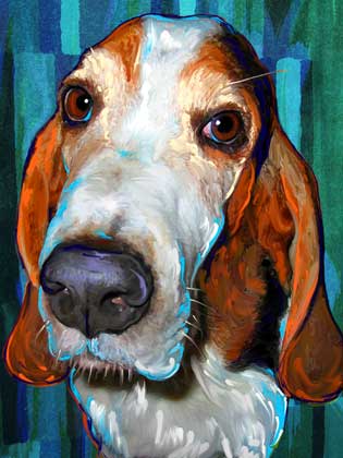 basset hound art