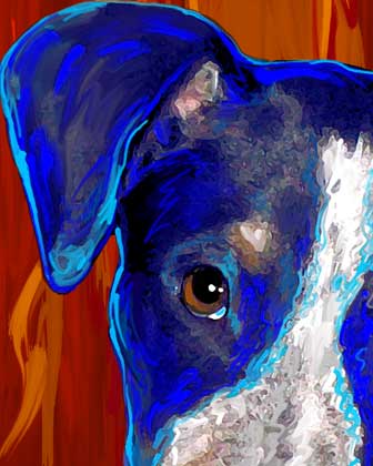 painterly dog art