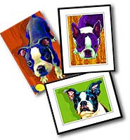 boston terrier prints