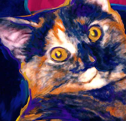 cat art digital painting