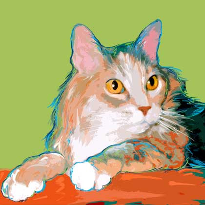 cat portrait art