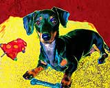 weiner dog print