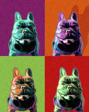 french bulldog pop art print