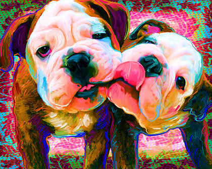bulldog painting