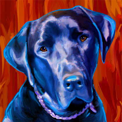 black lab art