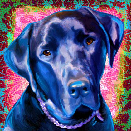 labrador retriever painting