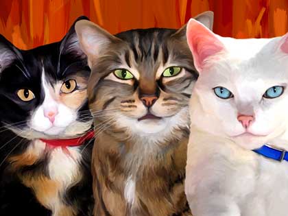 cat painting