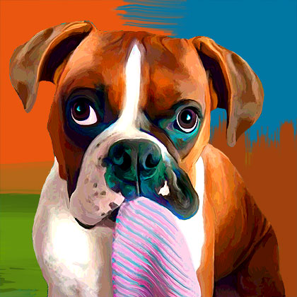 boxer painting