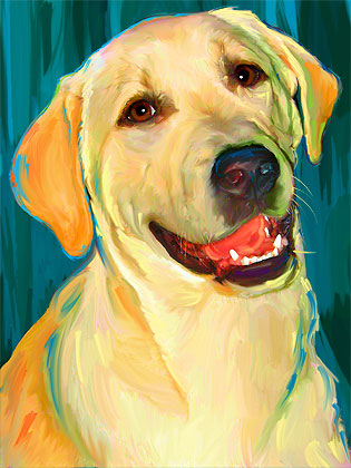 yellow lab art