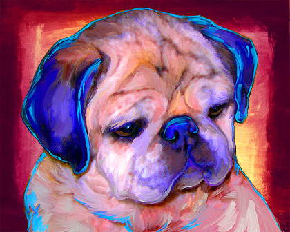 pug painting