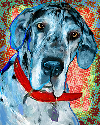 great dane painting