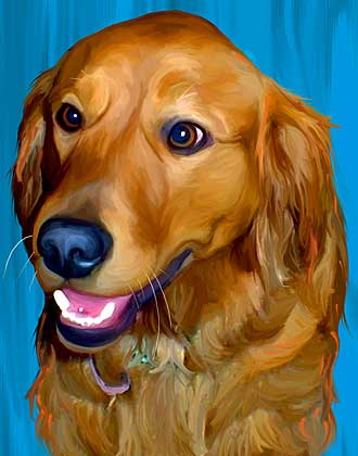 golden retriever art