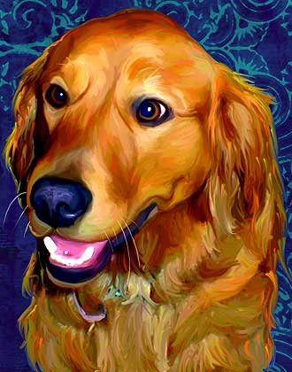 golden retriever art