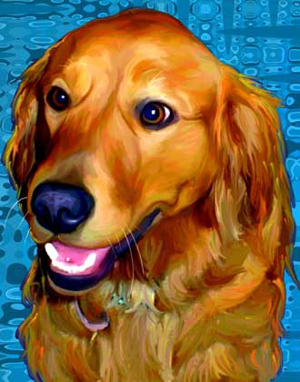 golden retriever art