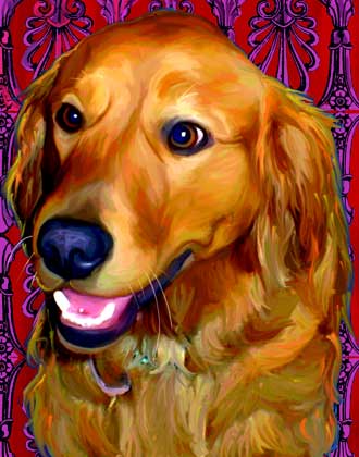 golden retriever art