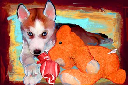 siberian husky art