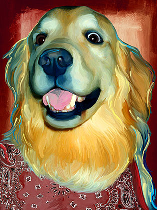 golden retriever art