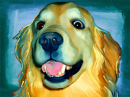dog painting