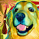 golden retriever art