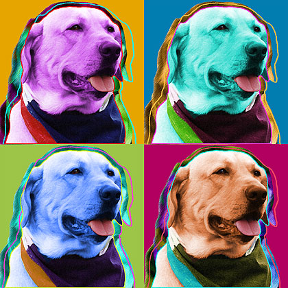 yellow lab painting