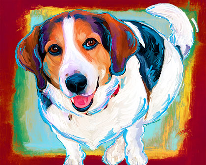 dog art portrait