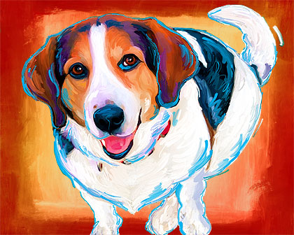 dog art painting