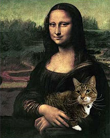 mona lisa and cat