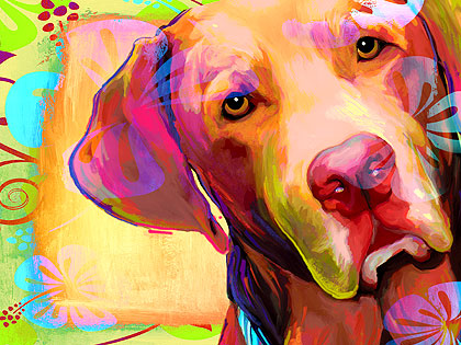 dog painting