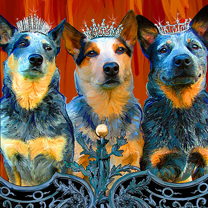 cow dog painting