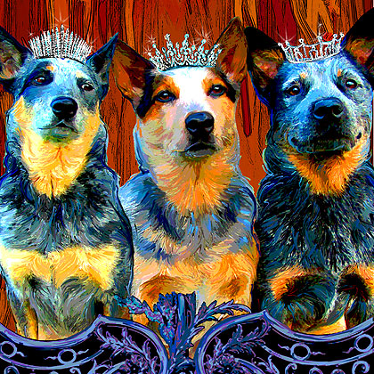 cow dog custom portrait
