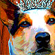 cow dog art