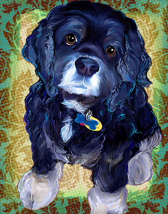 dog art portrait