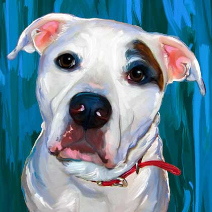 american bulldog painting