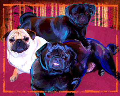pug painting