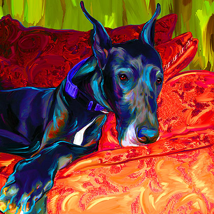 great dane painting