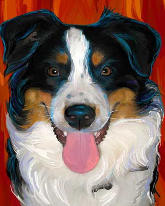 dog painting