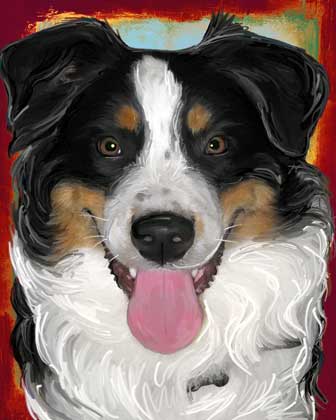 dog art portrait