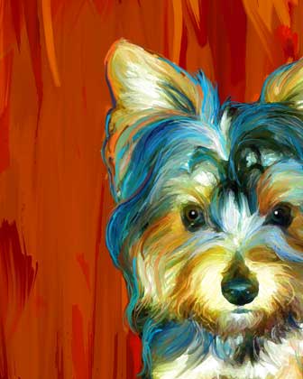 yorkie dog art