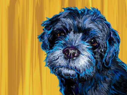 painterly dog art