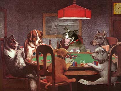 poker playing great dane