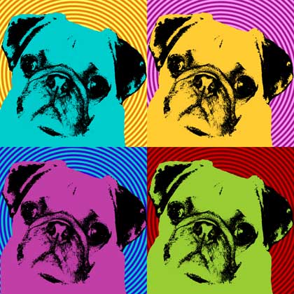 chinese pop art pug