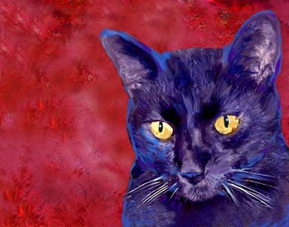 digital cat painting