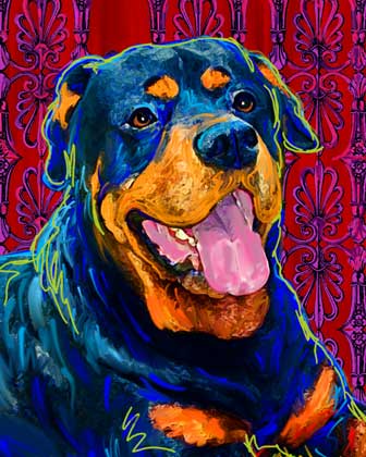 rottweiler dog art