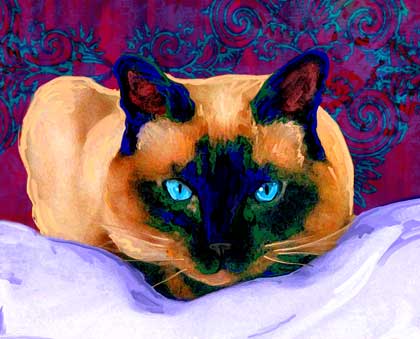 simaese cat art
