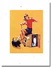 pin up girl and scottie