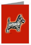 scottish terrier greeting card
