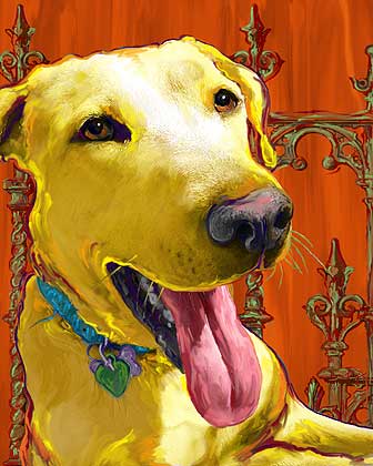 yellow labrador art