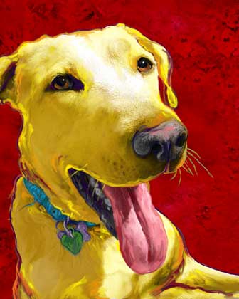 yellow lab art