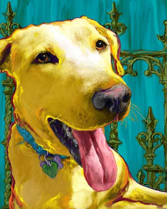 yellow lab art